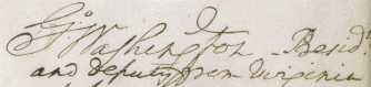 washington signature