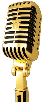 golden microphone